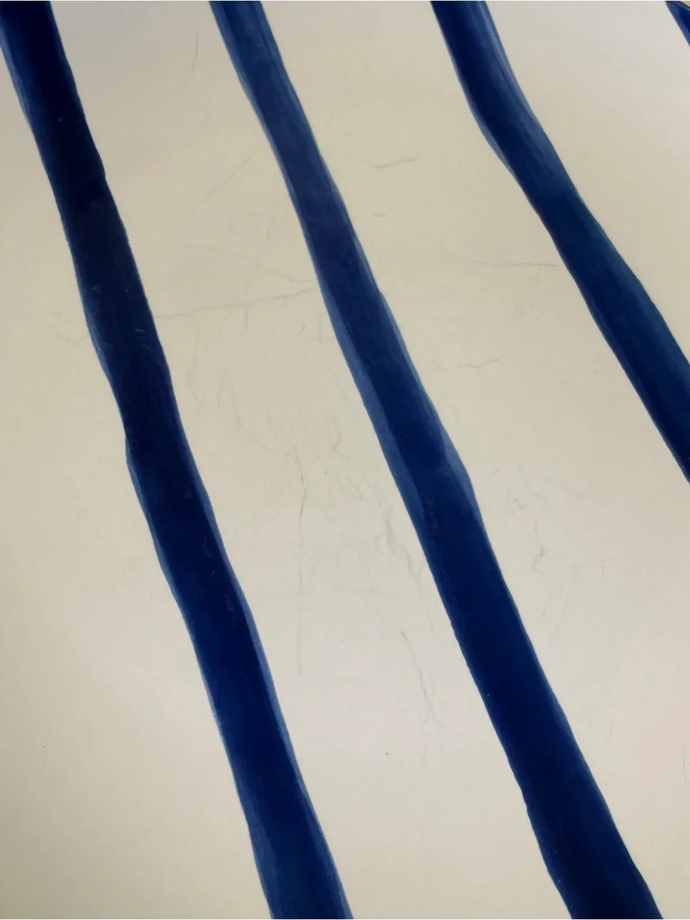 Crate and Barrel Blue Striped Ceramic large Dinner Plate - White & Blue